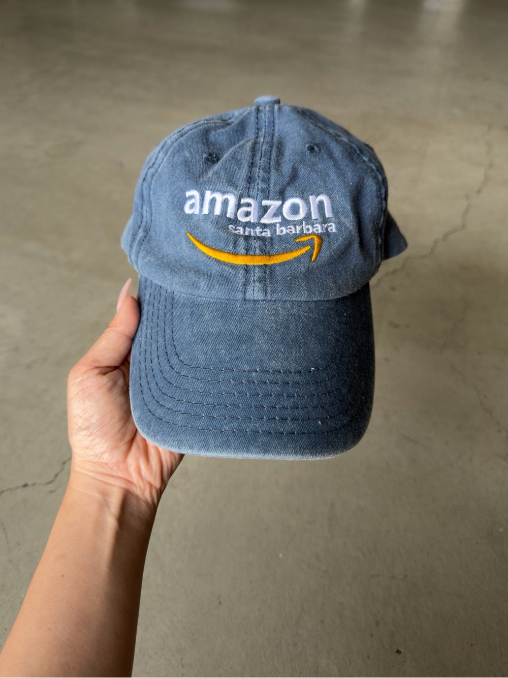 Amazon / Santa Barbara Dad Hat / Blue Adjustable Cap